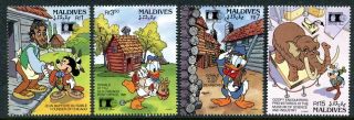 Maldive 1678 - 1681 Walt Disney Characters World Columbia Expo1992 X14512a photo