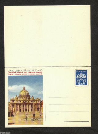 Vatican City Postal Stationary W/ Reply - Interi Postali Mi P14 photo