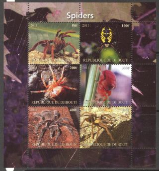 2011 Spiders Sheet Of 6 Mdbc1021 photo