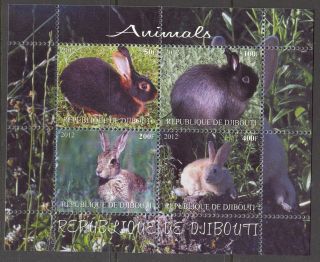 2012 Rabbits I Sheet Of 4 Mdc2254 photo
