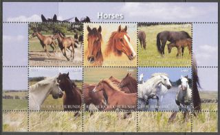 2011 Horses I Sheet Of 6 Mdbc1062 photo