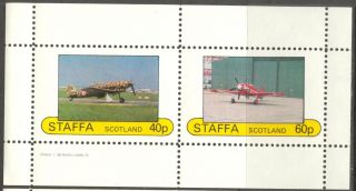 Staffa (br.  Local) 1982 Aviation Airplanes I Sheet Of 2 Ns190 photo