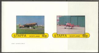 Staffa (br.  Local) 1982 Aviation Airplanes I Sheet Of 2 Imperf.  Ns191 photo