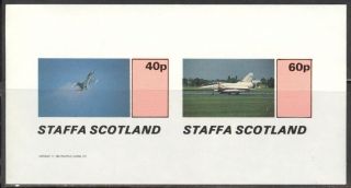 Staffa (br.  Local) 1982 Aviation Airplanes Iii Sheet Of 2 Imperf.  Ns195 photo