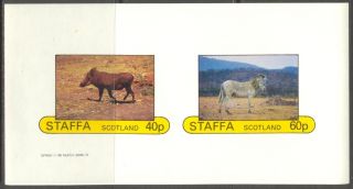 Staffa (br.  Local) 1982 Animals Zebras Sheet Of 2 Imperf.  Ns211 photo