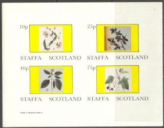 Staffa (br.  Local) 1982 Flowers Ii Sheet Of 4 Imperf.  Ns223 photo