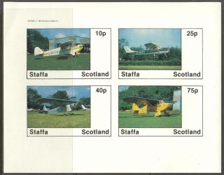 Staffa (br.  Local) 1982 Aviation Airplanes I Sheet 4 Imperf.  Ns248 photo