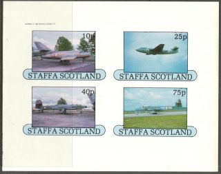 Staffa (br.  Local) 1982 Aviation Airplanes Ii Sheet 4 Imperf.  Ns251 photo