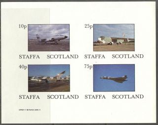 Staffa (br.  Local) 1982 Aviation Airplanes Iv Sheet 4 Imperf.  Ns255 photo