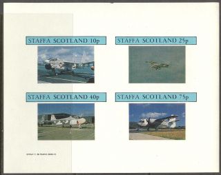 Staffa (br.  Local) 1982 Aviation Airplanes V Sheet 4 Imperf.  Ns256 photo