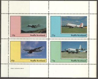 Staffa (br.  Local) 1982 Aviation Airplanes Vi Sheet 4 Ns258 photo