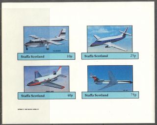 Staffa (br.  Local) 1982 Aviation Airplanes Vii Sheet 4 Imperf.  Ns260 photo