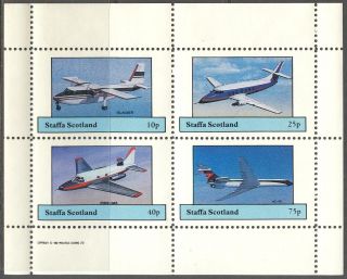 Staffa (br.  Local) 1982 Aviation Airplanes Vii Sheet 4 Ns261 photo