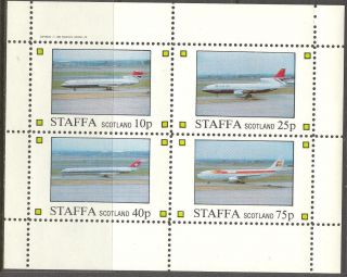 Staffa (br.  Local) 1982 Aviation Airplanes Viii Sheet 4 Ns262 photo