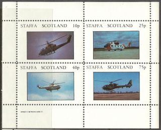 Staffa (br.  Local) 1982 Aviation Helicopters Sheet 4 Ns263 photo