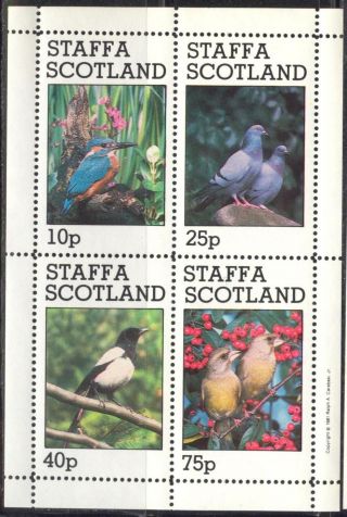 Staffa (br.  Local) 1981 Birds Vi Pigeon Sheet 4 Ns275 photo