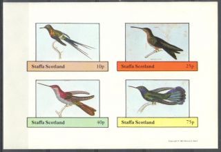 Staffa (br.  Local) 1981 Birds Ix Sheet 4 Imperf.  Ns281 photo