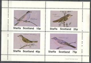 Staffa (br.  Local) 1981 Birds X Sheet 4 Ns283 photo