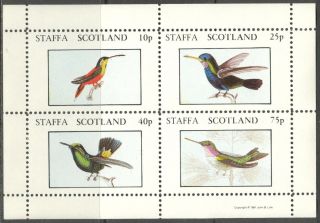 Staffa (br.  Local) 1981 Birds Xiv Sheet 4 Ns291 photo