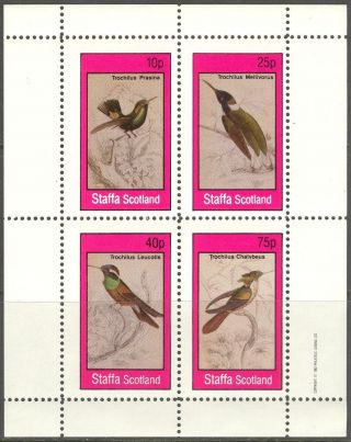 Staffa (br.  Local) 1982 Birds I Sheet 4 Ns297 photo