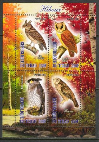 2013 Ravenous Birds Owls Sheet Of 4 6t 127 photo