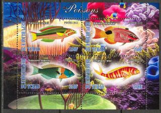 2013 Exotic Fishes I Sheet Of 4 6t 135 photo