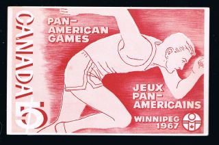 Maxi Card: Pan American Games - Scott 472 - Winnipeg Manitoba Canada 19 Vii 1967 photo