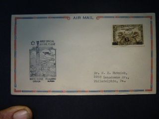 Canada Cover White Horse To Fairbanks Alaska First Official Air Mail Great Con photo