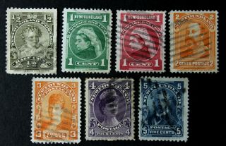 Stamp Newfoundland 1899 Sc 78 - 85 Royal Family Missing 82 photo