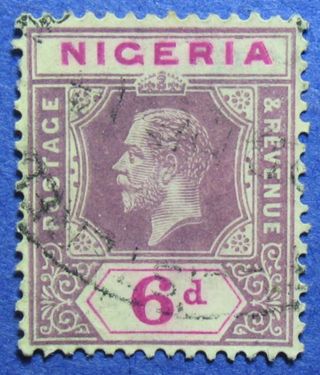 1914 Nigeria 6d Scott 7 S.  G.  7 Cs05944 photo