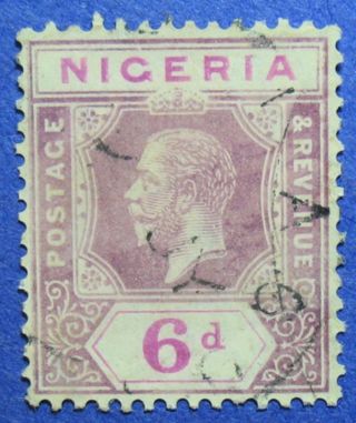 1914 Nigeria 6d Scott 7 S.  G.  7 Cs05945 photo