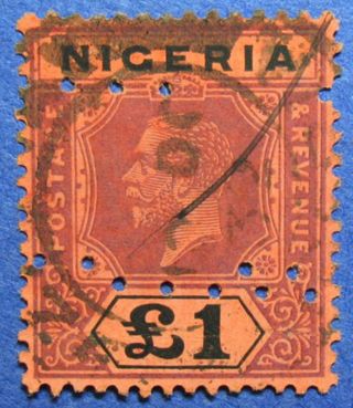 1927 Nigeria 1p Scott 12a S.  G.  12b Cs05950 photo
