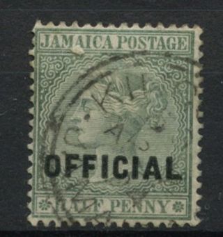 Jamaica 1890 - 1 Sg O3,  1/2d Green Qv Official A61856 photo