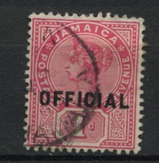 Jamaica 1890 - 1 Sg O4,  1d Rose Qv Official A61858 photo