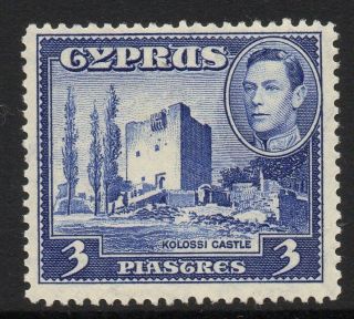 Cyprus Sg156a 1942 3pi Ultramarine Mtd photo