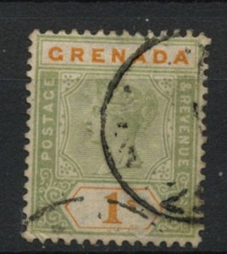 Grenada 1895 - 9 Sg 55,  1s Green & Orange Qv A61835 photo