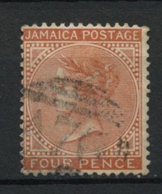 Jamaica 1883 - 97 Sg 22b 4d Red - Brown Qv Wmk Ca A61852 photo
