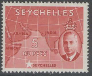 Seychelles Sg171 1952 5r Red photo