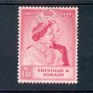 Trinidad & Tobago Kgvi 1948 Rsw Royal Silver Wedding £1 Sg260 photo