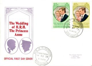 St Christopher Nevis Anguilla 1973 Royal Wedding First Day Cover photo