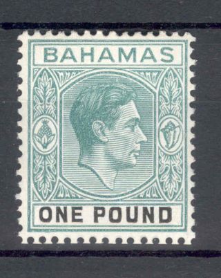 Bahamas Kgvi 1938 - 52 £1 Blue - Green & Black Sg157a photo