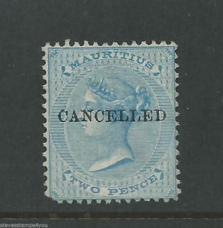 Mauritius - 1863 To 1872 - Sg59 - Cancelled - Cv £ 70.  00 - No Gum photo