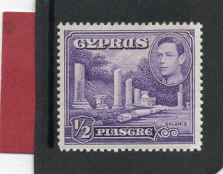 Cyprus G V1 1951 1/2pi Violet Sg 152a H. photo