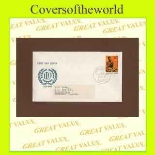 Papua Guinea 1970 I.  L.  O.  Issue First Day Cover,  Typed photo