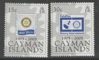 Cayman Islands Sg1065/6 2005 Rotary International photo