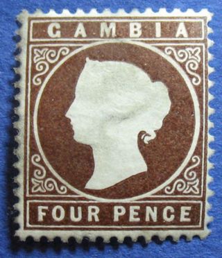 1886 Gambia 4d Scott 17 S.  G.  31 Cs07877 photo