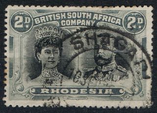 Rhodesia Double Heads 2d Black & Slate Sg129 Shagari Dc Post Mark photo
