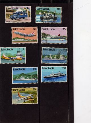 St Lucia 1980 Planes And Shios 9 Total photo
