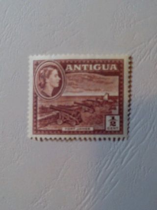 Antigua 107 - Queen Elizabeth Ii - Fort James - Chocolate - Mint/nh/og photo
