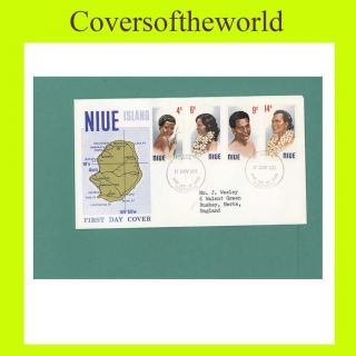 Niue 1971 Headress First Day Cover,  Addressed photo